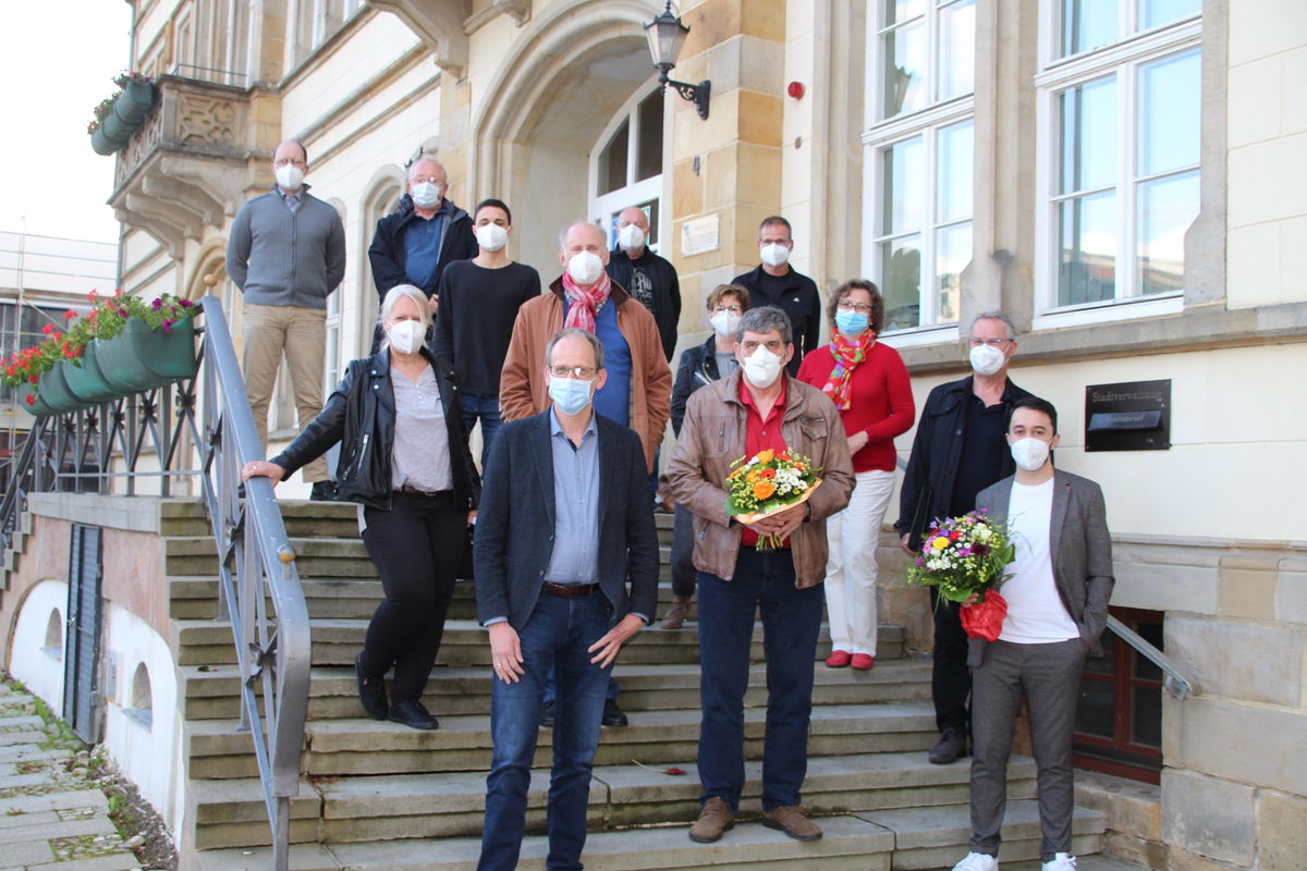 Der neue Stadtverbandvorstand mit Bundestagskandidat Uli Kros